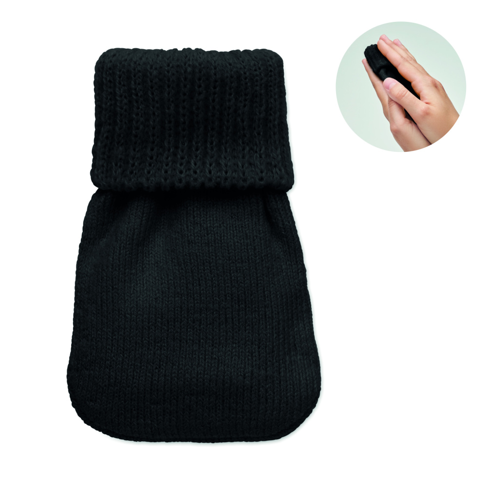 Logo trade promotional merchandise picture of: Hand warmer knitted polyester