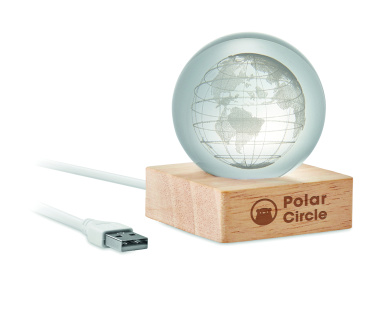 Logo trade promotional products image of: LED globe glass ball