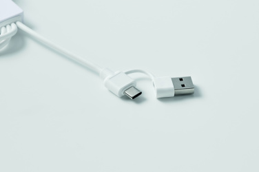 Logo trade corporate gift photo of: 2 in 1 charging cable type-C