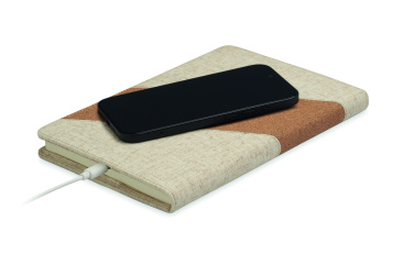 Logotrade promotional items photo of: A5 notebook with 15W charger