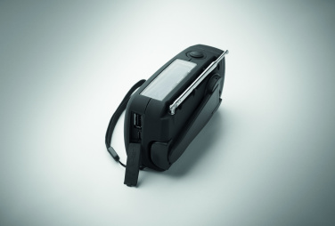 Logo trade business gifts image of: Portable radio SOS with LED torch