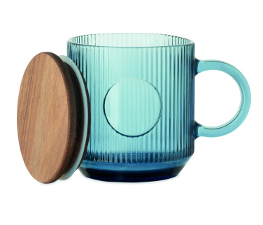 Logo trade promotional products picture of: Ribbed glass mug 300ml