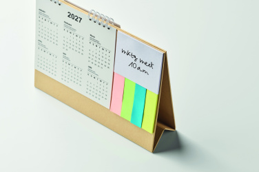 Logo trade promotional merchandise photo of: Desk calendar with memo pad
