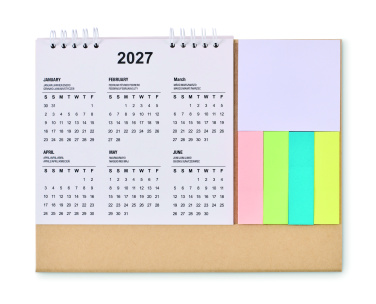 Logo trade advertising product photo of: Desk calendar with memo pad