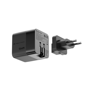 Logo trade promotional giveaways picture of: Urban Vitamin Mendocino 65W GaN charger retractable cable