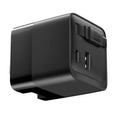 Logo trade promotional gift photo of: Urban Vitamin Mendocino 65W GaN charger retractable cable