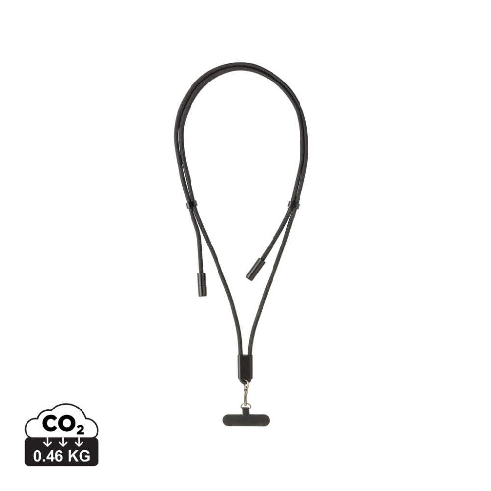 Logo trade promotional products image of: LoopAmp RCS RPET adjustable phone cord with 60W cable
