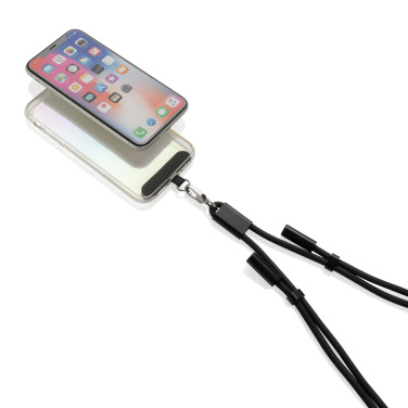 Logotrade promotional product picture of: LoopAmp RCS RPET adjustable phone cord with 60W cable