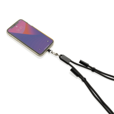 Logo trade corporate gift photo of: LoopAmp RCS RPET adjustable phone cord with 60W cable