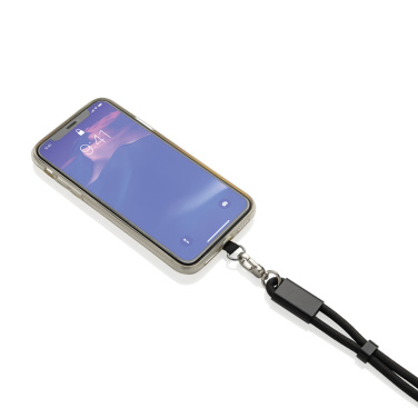 Logo trade promotional giveaways picture of: LoopAmp RCS RPET adjustable phone wrist strap 60W cable