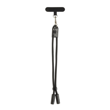 Logotrade promotional item image of: LoopAmp RCS RPET adjustable phone wrist strap 60W cable