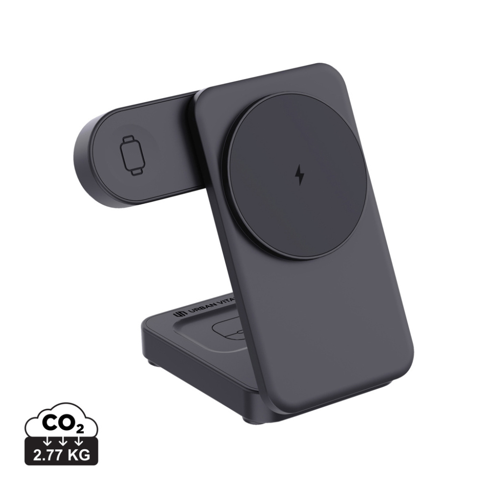 Logotrade business gift image of: Urban Vitamin Arcadia RCS rplastic 15W 3in1 magnetic charger