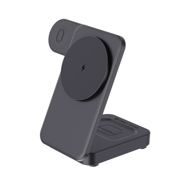 Logo trade promotional merchandise picture of: Urban Vitamin Arcadia RCS rplastic 15W 3in1 magnetic charger