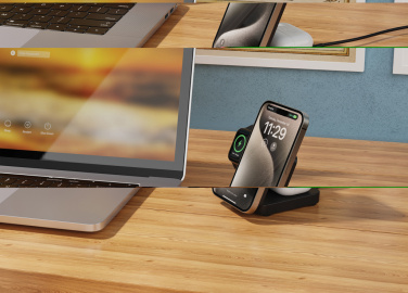 Logotrade promotional items photo of: Urban Vitamin Arcadia RCS rplastic 15W 3in1 magnetic charger