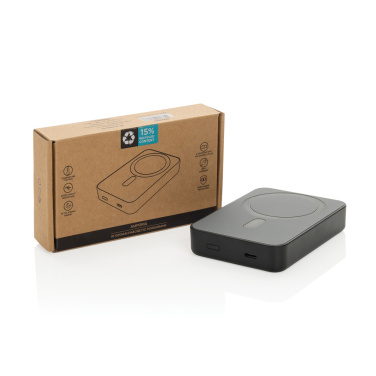Logo trade promotional giveaway photo of: Amporia RCS recycled plastic 10.000mAh magnetic powerbank