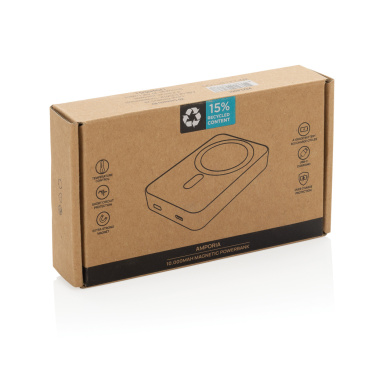 Logotrade promotional items photo of: Amporia RCS recycled plastic 10.000mAh magnetic powerbank