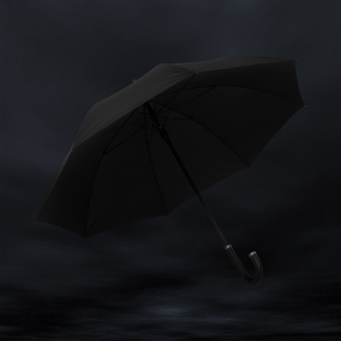 Logo trade promotional giveaway photo of: Swiss Peak Vero Aware™ RPET 25” umbrella w luxe handle