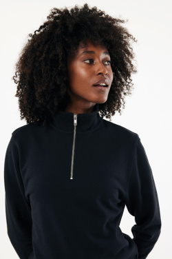 Logo trade promotional giveaway photo of: IQONIQ Elgon recycled cotton quarter zip sweater