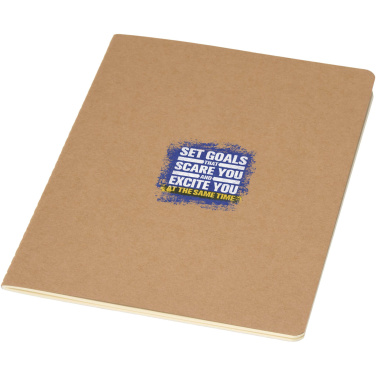 Logo trade promotional gift photo of: Slyk A5 kraft cahier notebook with ruled pages