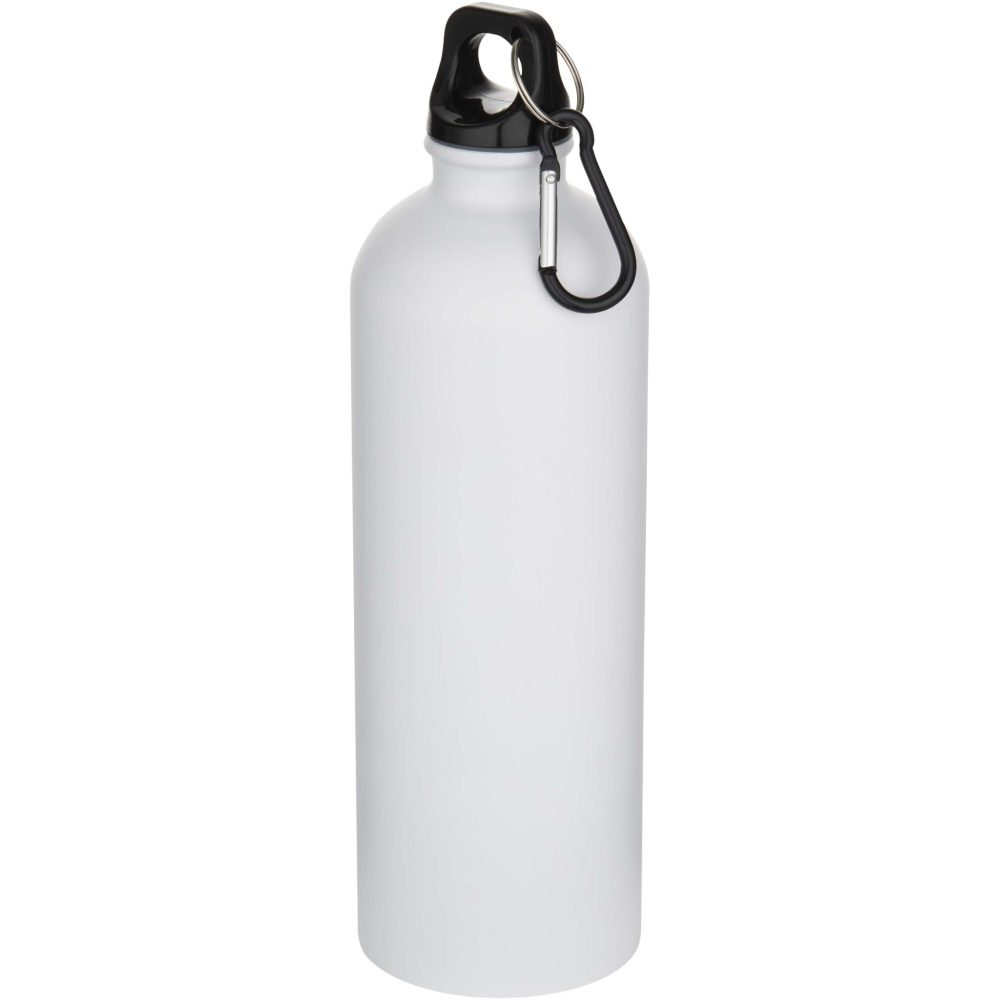 Logo trade business gift photo of: Oregon 750 ml matte RCS recycled single wall stainless steel water bottle with carabiner