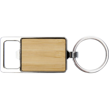 Logotrade advertising product image of: Snapper bamboo keychain with bottle opener