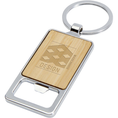 Logotrade advertising products photo of: Snapper bamboo keychain with bottle opener