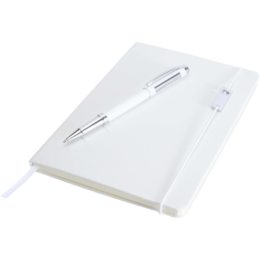 Logotrade promotional item picture of: Legato Elegance A5 hard cover notebook and rollerball pen set