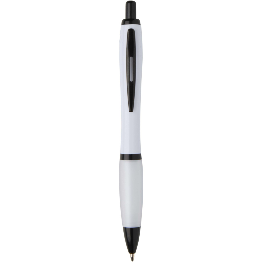 Logo trade promotional merchandise picture of: Nash recycled plastic ballpoint pen with black trims (black ink)