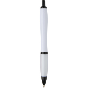 Logotrade promotional merchandise picture of: Nash recycled plastic ballpoint pen with black trims (black ink)