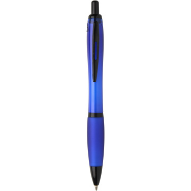Logotrade advertising product picture of: Nash recycled plastic ballpoint pen with black trims (black ink)