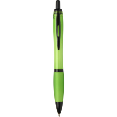 Logo trade promotional merchandise photo of: Nash recycled plastic ballpoint pen with black trims (black ink)