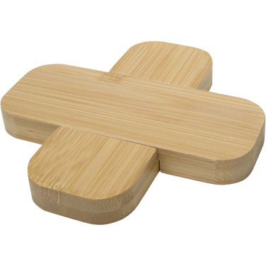 Logo trade promotional gifts image of: Croc bamboo trivet - small