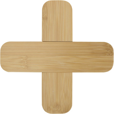 Logotrade business gift image of: Croc bamboo trivet - large