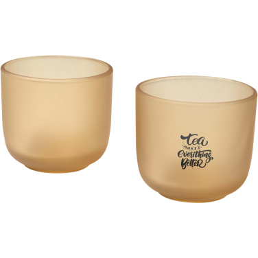 Logo trade promotional giveaways image of: Male 200 ml glass cups - set of 2