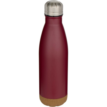 Logotrade promotional gift image of: Cove 500 ml double wall vacuum insulated stainless steel water bottle with cork details