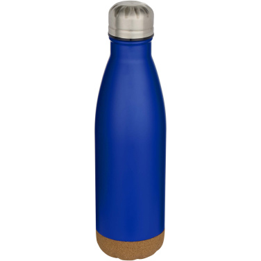 Logo trade promotional giveaway photo of: Cove 500 ml double wall vacuum insulated stainless steel water bottle with cork details