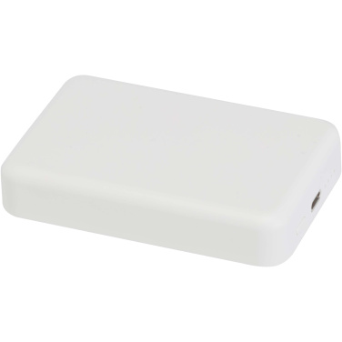 Logotrade promotional merchandise image of: Acrab 10.000 mAh 15W magnetic wireless power bank with 20W PD - made from recycled plastic