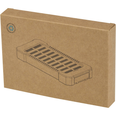 Logo trade promotional items picture of: Altair 5000 mAh 10W recycled plastic rugged solar power bank with built-in torch