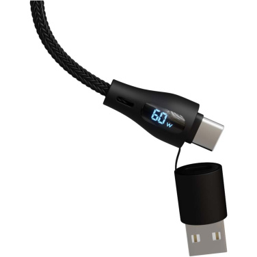 Logotrade corporate gifts photo of: SCX.design C51 60W 5-in-1 rPET fast charging cable with display