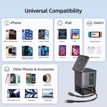 Logotrade advertising products photo of: Urban Vitamin Sacramento 105W GAN charger+retractable cables