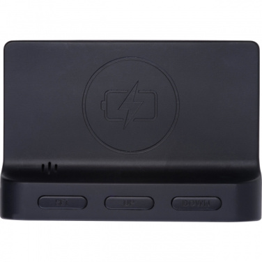 Logo trade promotional merchandise picture of: Alarm Clock and Wireless Charger ADELAIDE