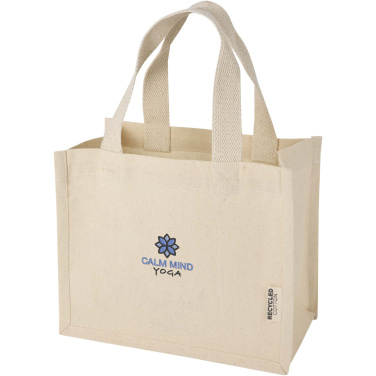 Logotrade promotional product image of: Odessa 220 g/m² GRS recycled cotton mini gusset tote bag 9L