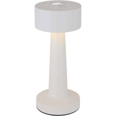 Logo trade promotional merchandise picture of: Aludra rechargeable dimmable table lamp with 3 light modes