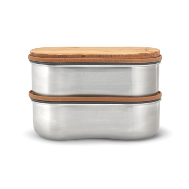 Logotrade promotional product image of: Black+Blum Stainless Steel Double Bento Box