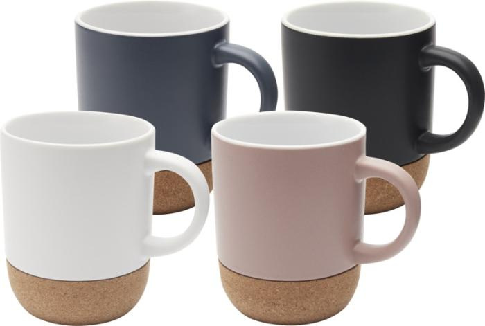 Logo trade promotional products picture of: Billie 300 ml ceramic mug with cork details and matt finish