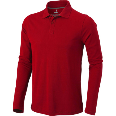 Logo trade promotional giveaways picture of: Oakville long sleeve men's polo