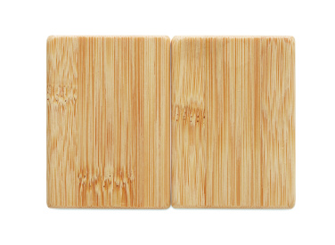 Logo trade promotional products picture of: Bamboo salt & pepper set