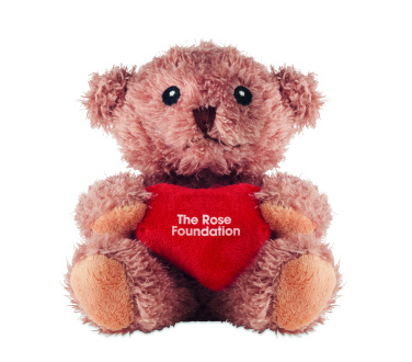 Logo trade promotional items image of: Teddy bear plush with heart
