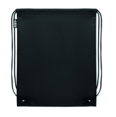 Logo trade business gifts image of: Drawstring bag RPET non-woven