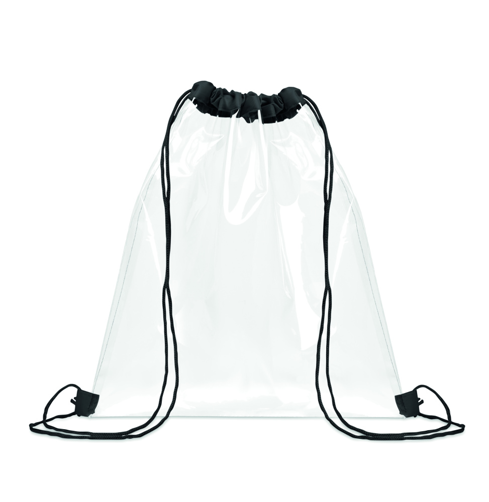 Logotrade promotional gift picture of: Transparent drawstring bag